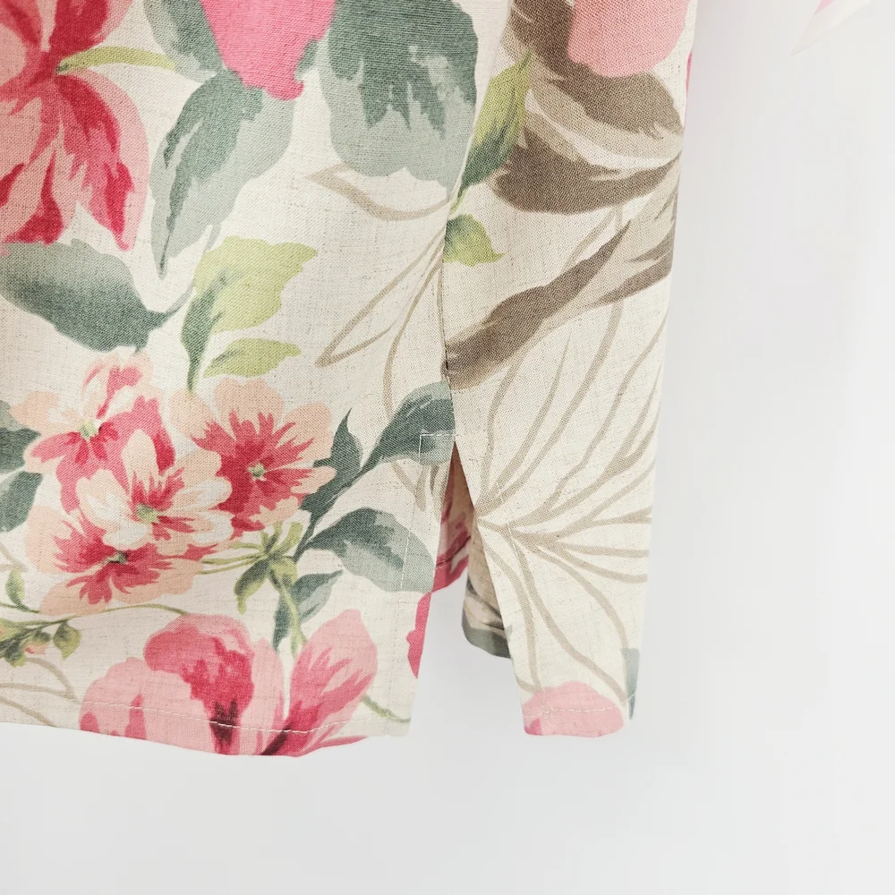 Alfred Dunner Floral Blouse Pink, Green Rayon Linen Women's Plus Size 20W NWT - Picture 7 of 7